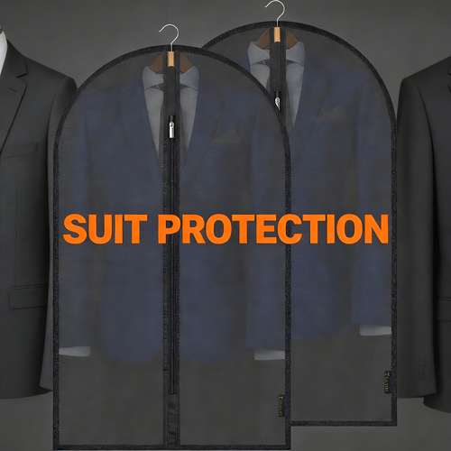 Garment Bags for Hanging Clothes, Dustproof Suit Covers with Zipper