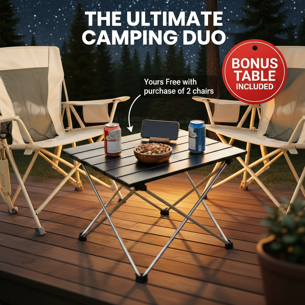 EternaHomeService Extra Wide Spring-Action Camping Chair, Grab & Go Outdoor Seat